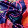 Silk scarf Carriage indigo