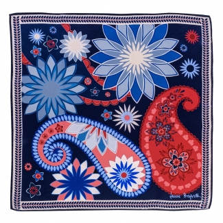 Esarfa matase S Cityscape navy