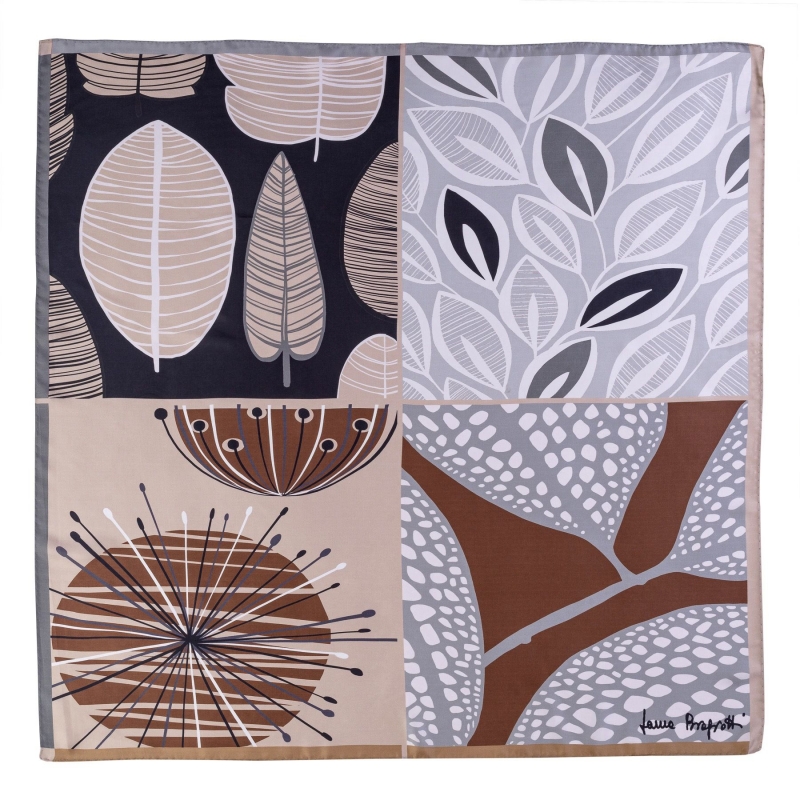 Silk scarf Cool Attitude Tawny