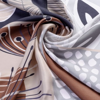 Silk scarf Cool Attitude Tawny