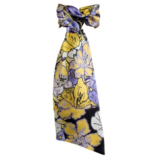 Cadou: Eşarfă cu volan şi Headband floricele lavandă