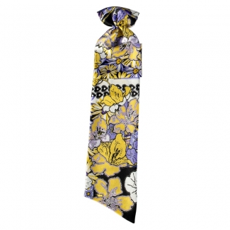 Cadou: Eşarfă cu volan şi Headband floricele lavandă
