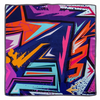Silk scarf Electric Purple