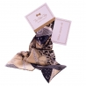 Animal print and straps Silk Scarf