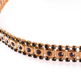 Glamour Headband with black and purple gemstones