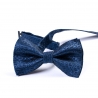 Italian blue silk bow tie