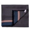 Men scarf silk and wool L. Biagiotti Perugia navy-yellow