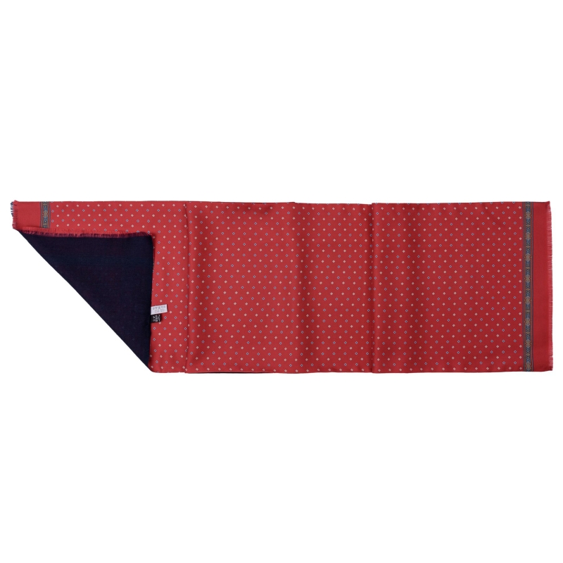 Men scarf silk and wool L. Biagiotti Anvers red-beige