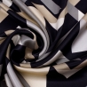 Silk Scarf Marina D'este Lost in geometry black