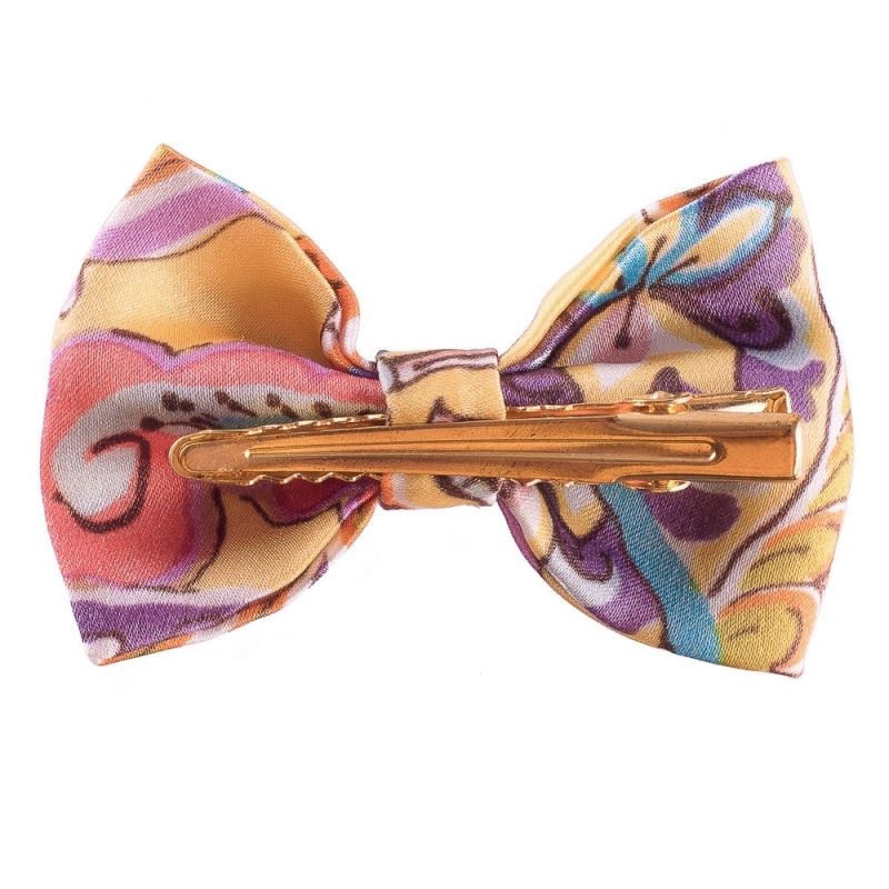Yellow Paisley Bow