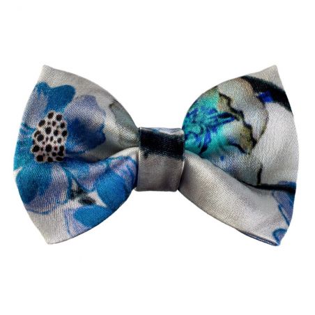 Blue Flowers Bow