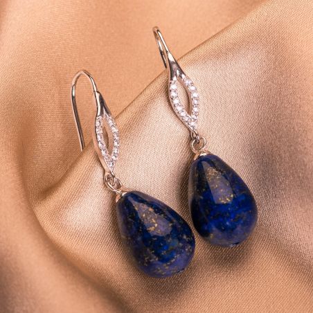 Lily silver amethyst earrings