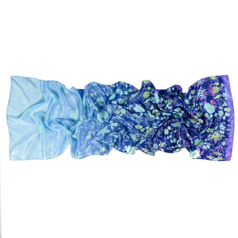 Sal matase Flowers Blue