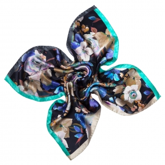 Moments Like This Navy Silk scarf