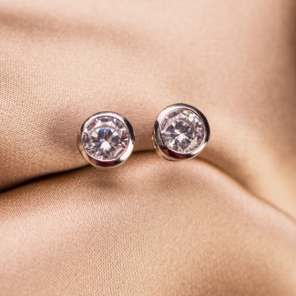 Zirconia Briliant Look silver earrings