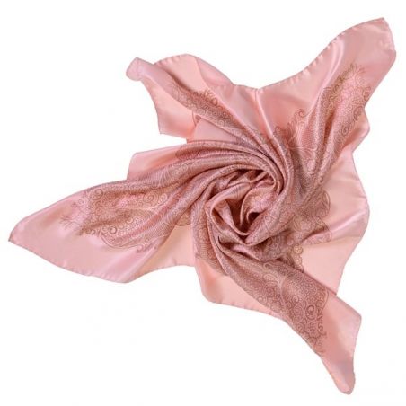 Laura Biagiotti Peach floral silk scarf