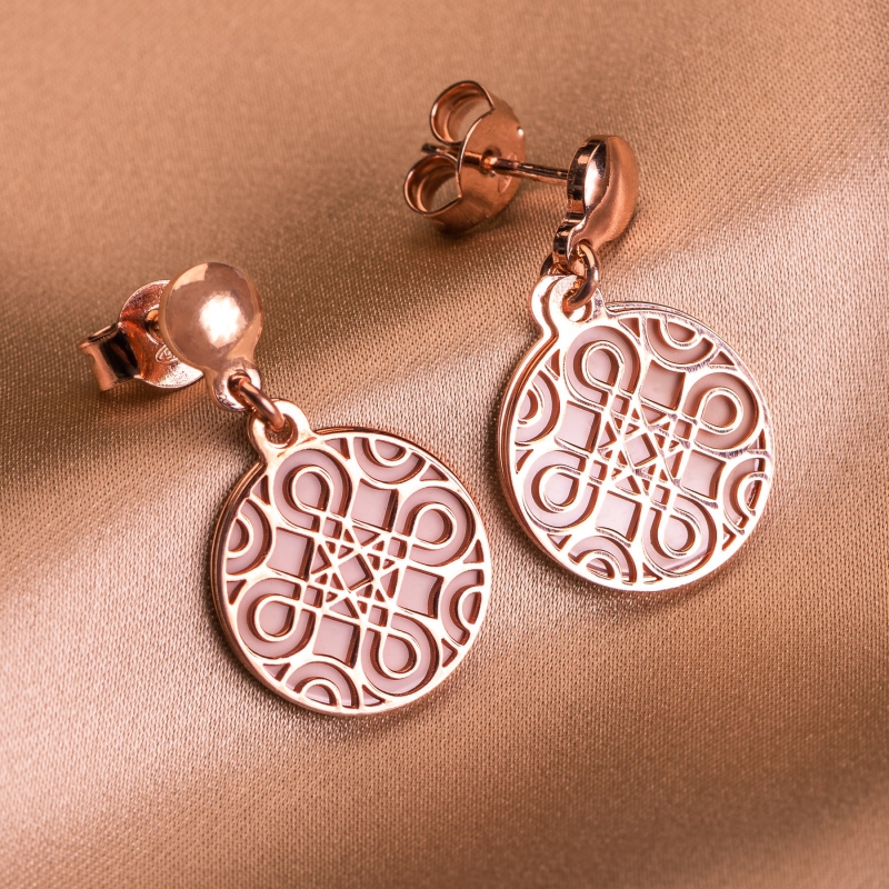 Gift Silk Scarf twill Addicted to Fashion and Silver Earings Classy Elegance