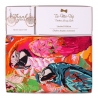 Gift Silk Scarf twill Party Parrots Pink and Silver Eraings Dream Big