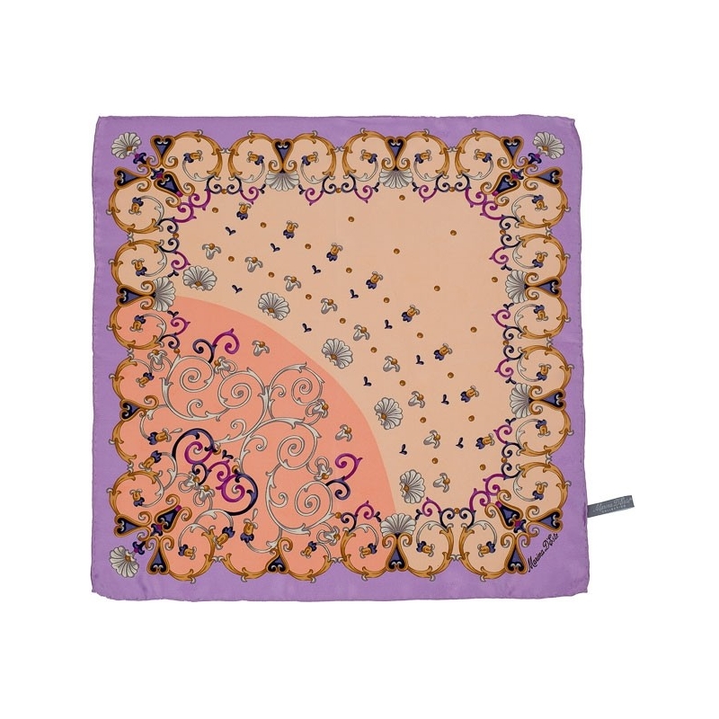 Gift: Pink and lilac lace Marina d'Este Squared Scarf with bow