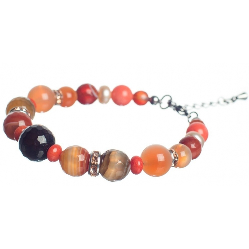 Esarfa casmir Mila Schon Mood Brown Orange