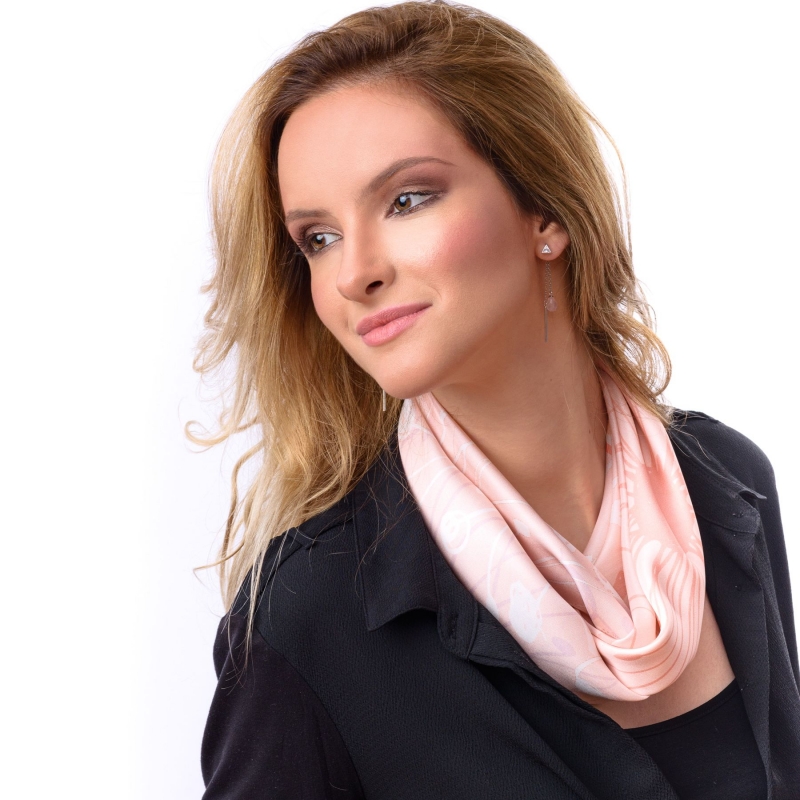 Silk scarf Coral Innocence