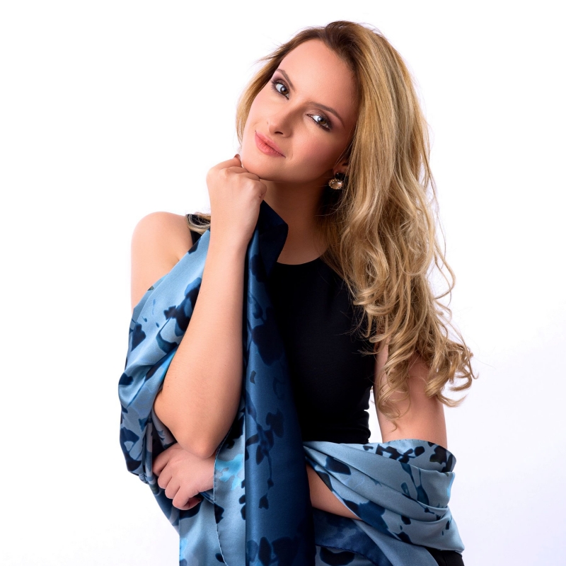 Silk shawl Legendary Blue Moon