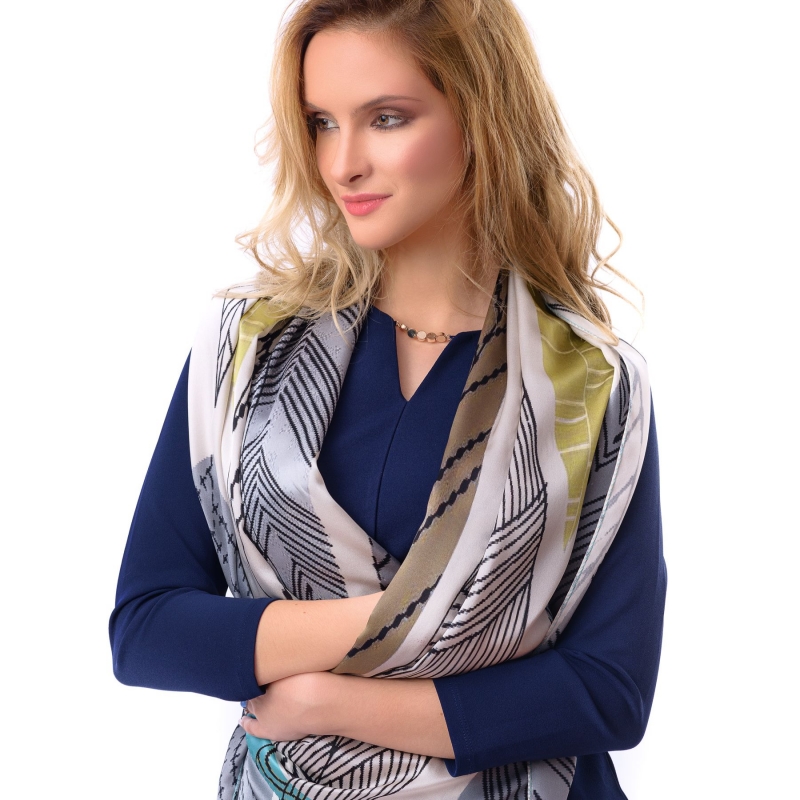 Silk shawl Milano Fashion Grey