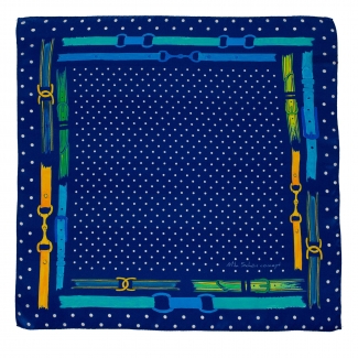 Mila Schon blue straps Squared Scarf