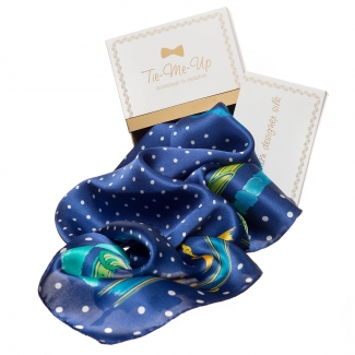 Mila Schon blue straps Squared Scarf