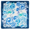 Silk Scarf Laura Biagiotti spring flowers blu