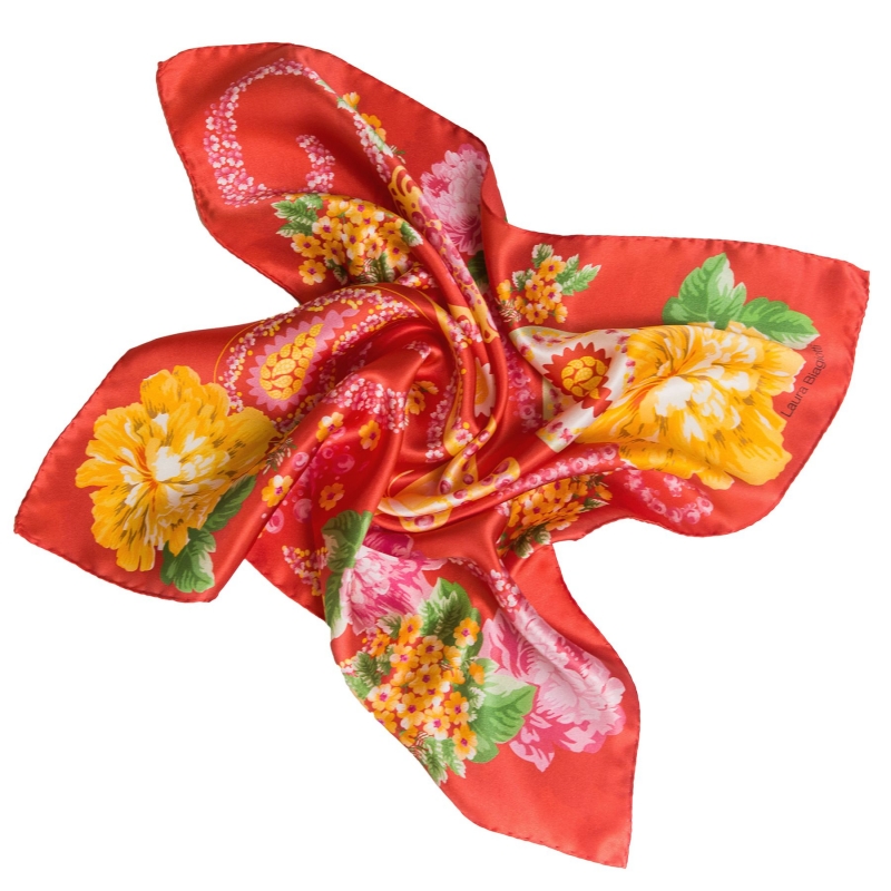 Silk Scarf Laura Biagiotti Ti Amo corai