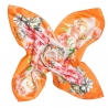 Silk Scarf Spring Flowers Orange