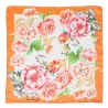 Silk Scarf Spring Flowers Orange