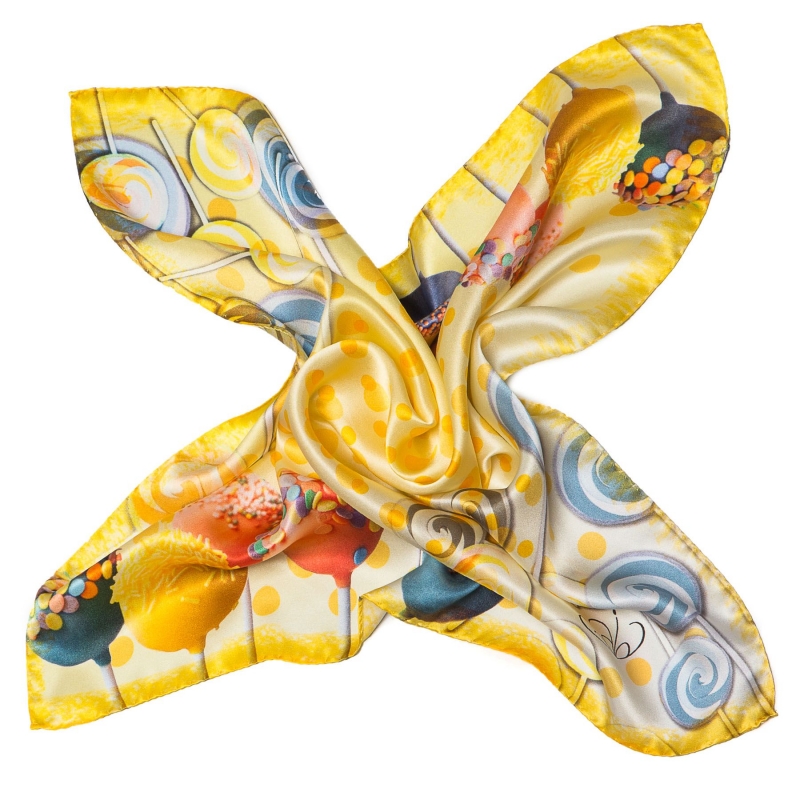 Esarfa matase Gaia Sweets yellow