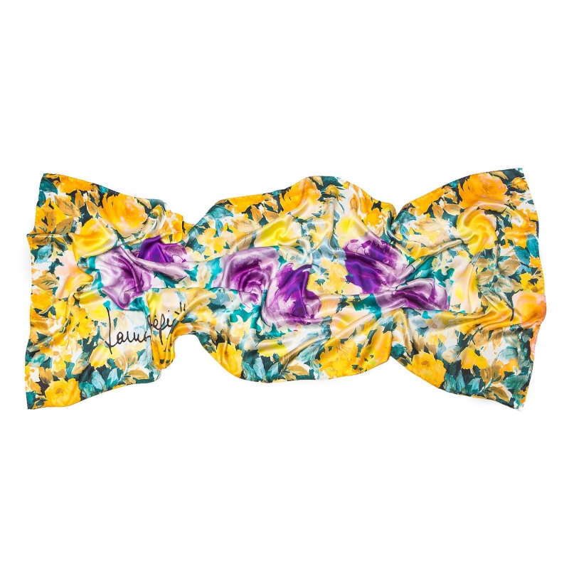 Sal matase Laura Biagiotti roses yellow