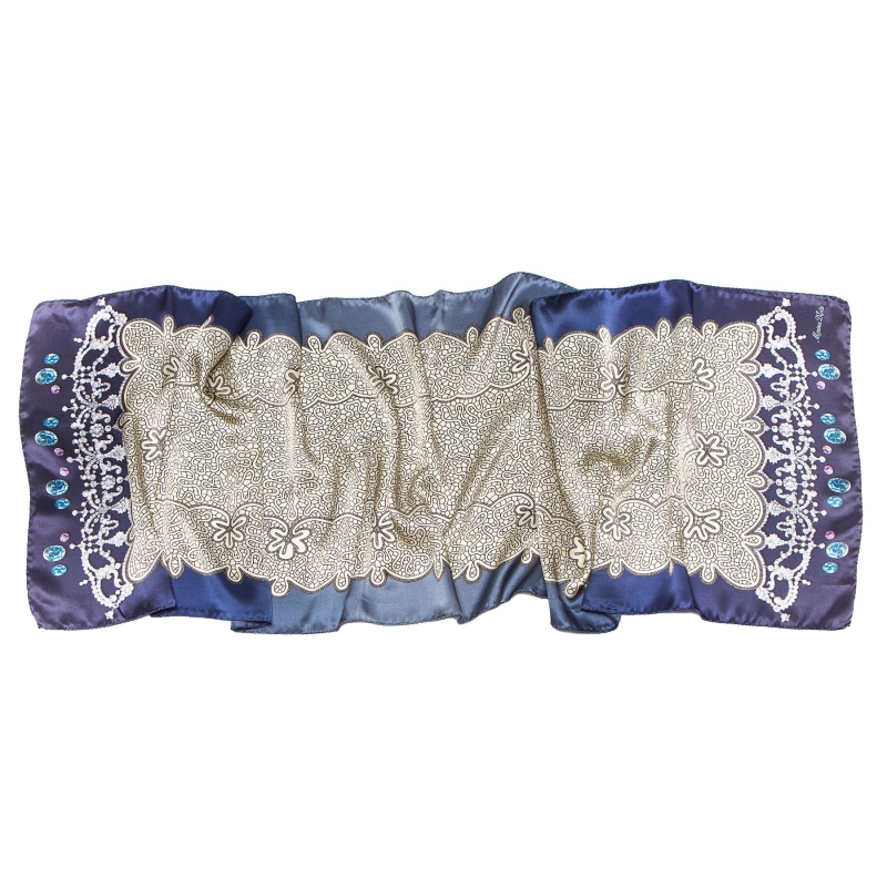 Silk Shawl Marina D`Este delicate blue