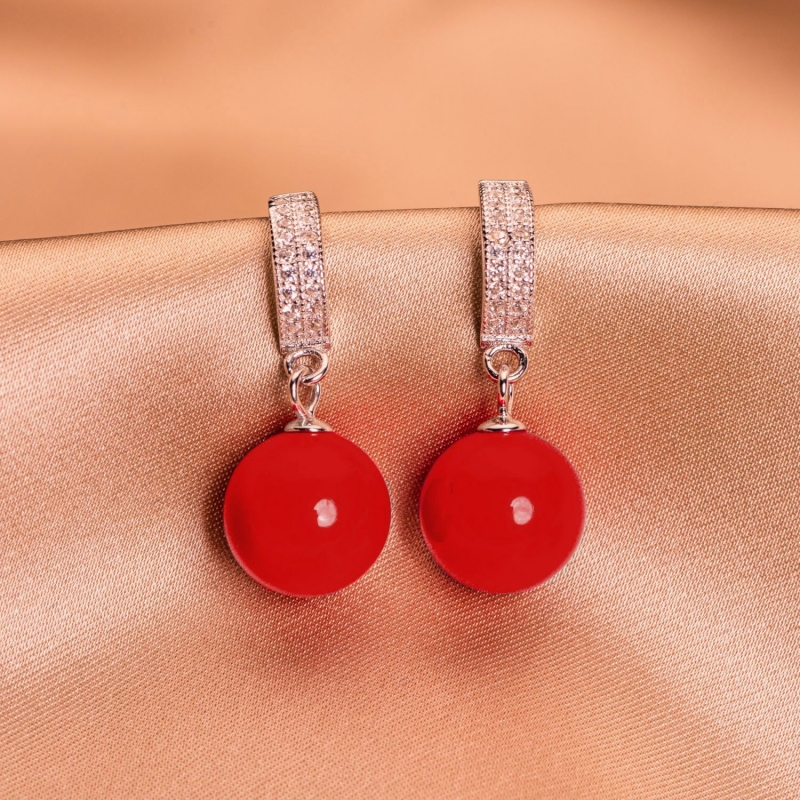 GIFT: Marina D`Este paisley scarf Maddalena silver and red coral earrings