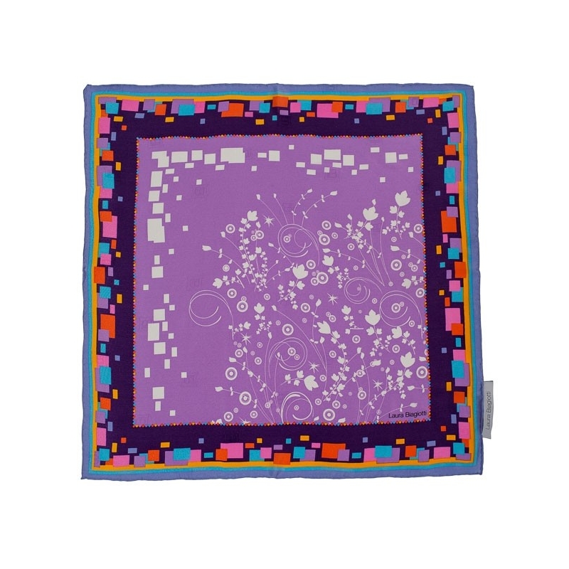 Gift: Lilac flowers L. Biagiotti Squared Scarf