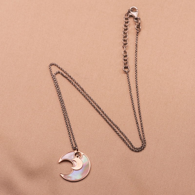 Colier argint Lucky Moons small