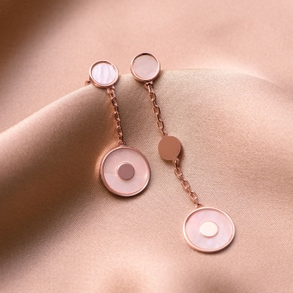 Sterling Silver Earrings Minimal Glam white