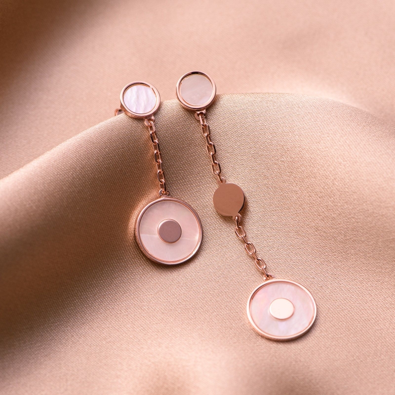 Sterling Silver Earrings Minimal Glam white