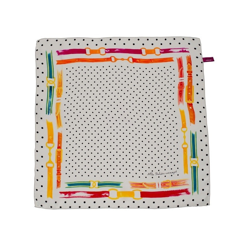 Gift: White straps Mila Schon Squared Scarf