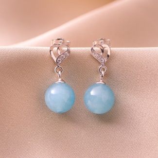 Sterling Silver Earrings Heart angelit