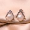 Sterling Silver Earrings Amore pearl white shell