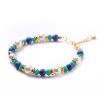 Bracelet lapis, turquoise crystal, white shell