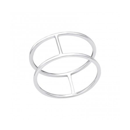 Inel esarfa 2 cercuri paralele