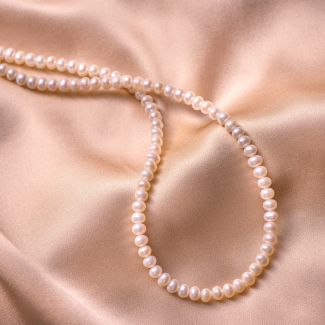Sterling Silver Necklace Princess white pearls