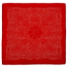 Gift: L. Biagiotti Red Simple Geometric Scarf and silk bow clip