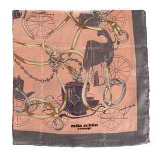 Eşarfă gri cu corai pal M. Schon