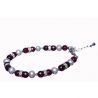 Cogniac agates and pearls bracelet